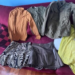 Set  Black and White Mini Skirt